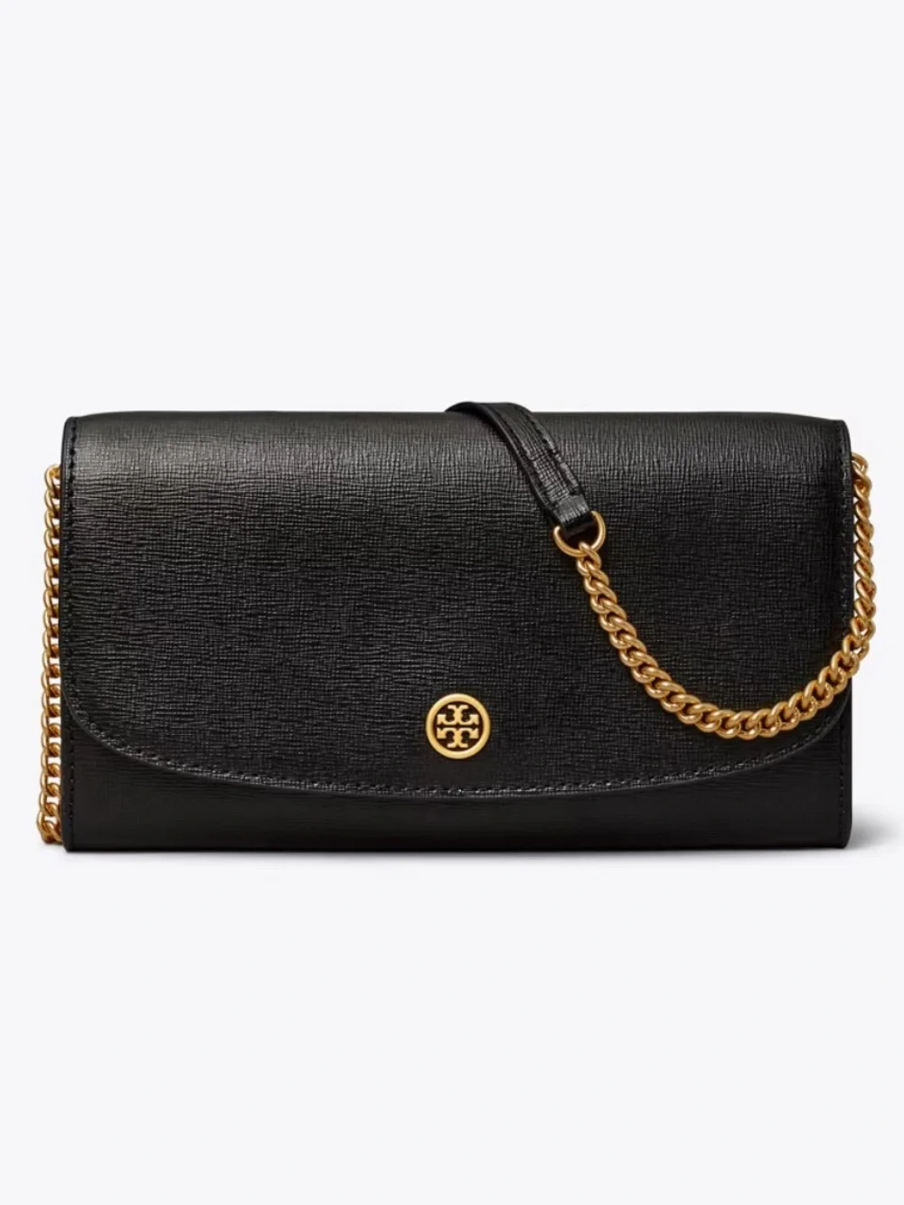 Tory Burch Robinson Black Crossbody Wallet
